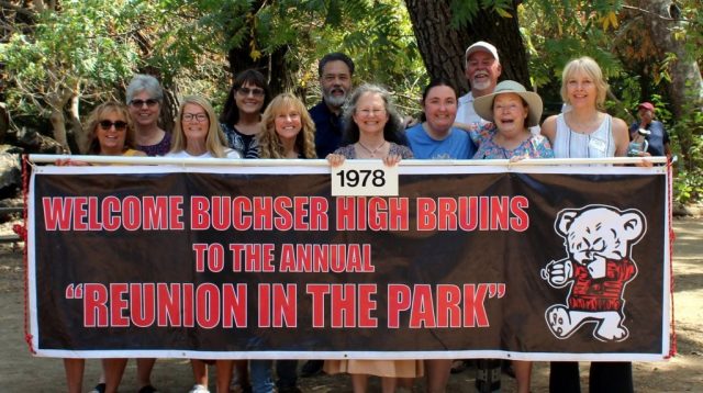 Left to right, (as looking at the picture) Cheryl Costa, Cheryl Daley (sp?), *, Nancy Linn Jensen, Susie Johnson, Robert De Nieve (sp?), Lynn Rinaldo, Annalisa Cruz (Colleen Crane’s niece), *, Colleen Crane, and Diana Weiss.
